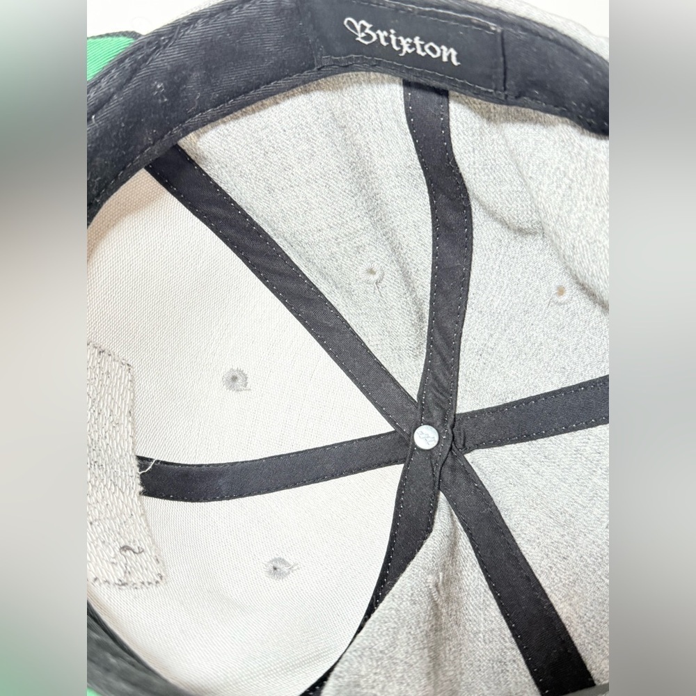 Brixton Light Gray and Black Logo Cap - Picture 6 of 6